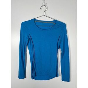 Icebreaker Merino Blue Long Sleeve Activewear Base Layer Hiking Top XS